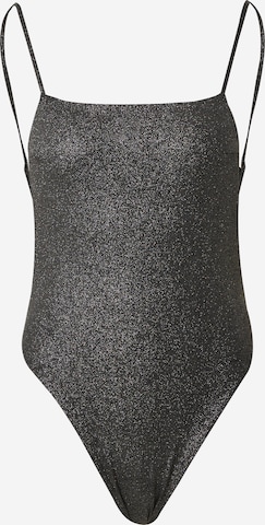 Calvin Klein Swimwear Bustier Badpak in Zilver: voorkant