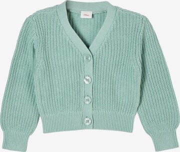 s.Oliver Knit Cardigan in Green: front