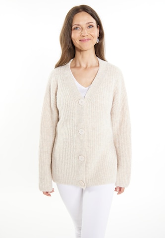 Cardigan 'Lynnea' usha WHITE LABEL en beige : devant