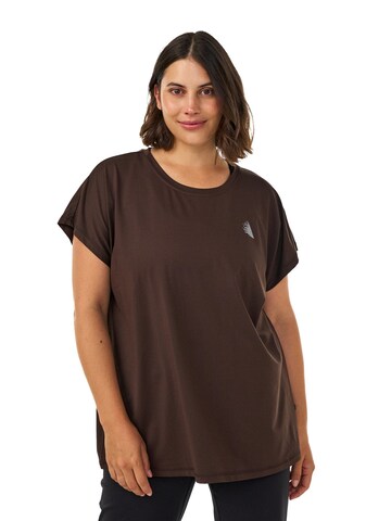 Active by Zizzi - Camisa 'ABASIC' em castanho