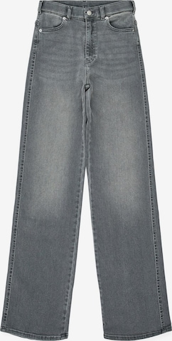 Dr. Denim Jeans 'Moxy High Straight Jeans' in Grijs: voorkant