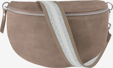 lePelou Gürteltasche 'ELVA large' in Grau: Vorderseite