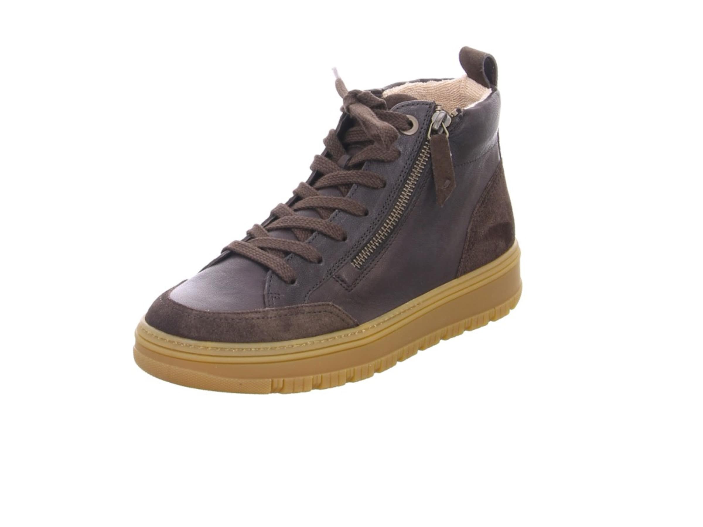 Paul Green Lace-up bootie in Brown: front