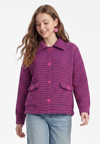 MYMO Fleece jacket in Purple: front