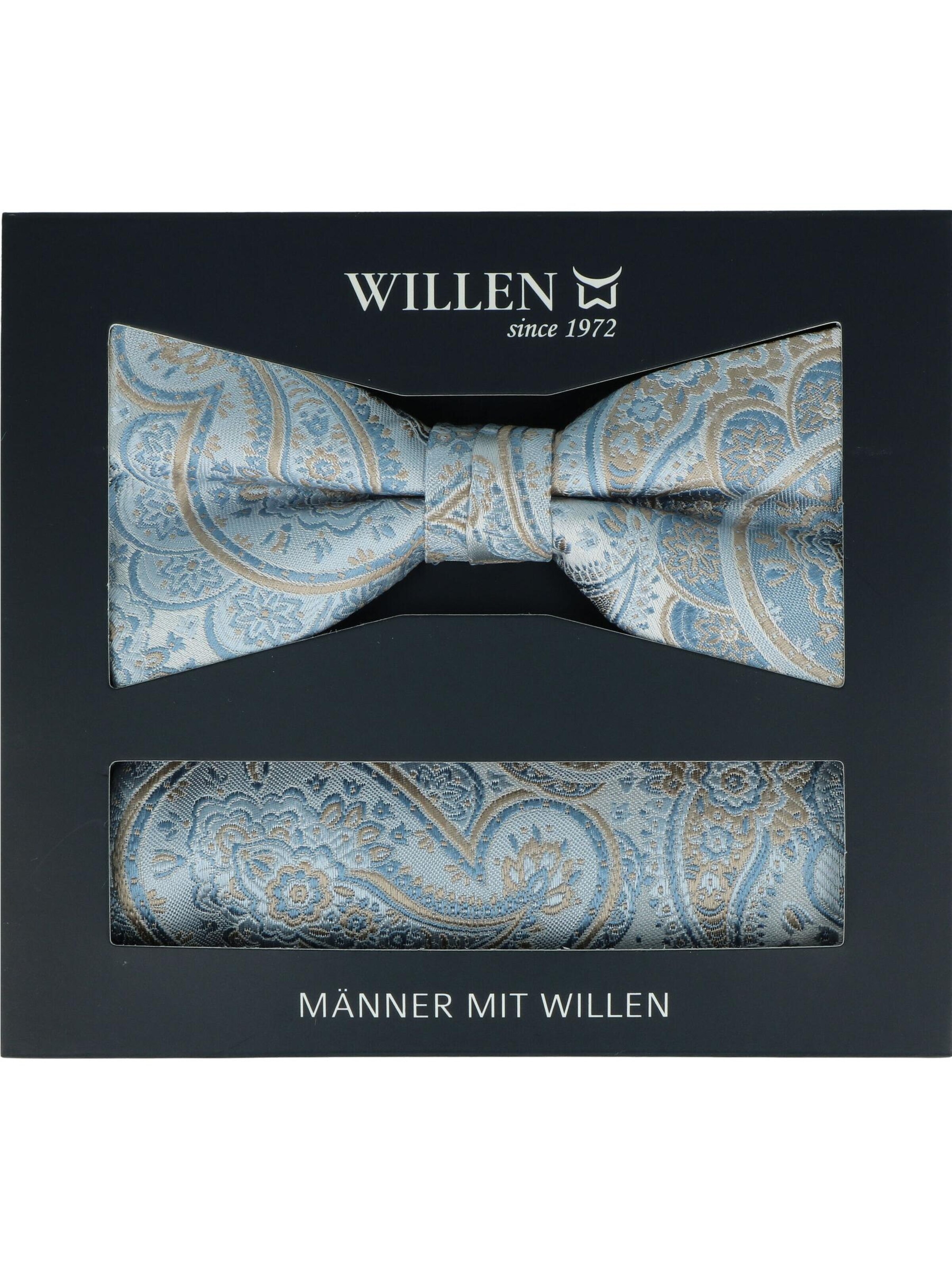 WILLEN Fliege 'Set Paisley'‌‌‌‌‌‌‌‌‌‌ in Blau: Vorderseite