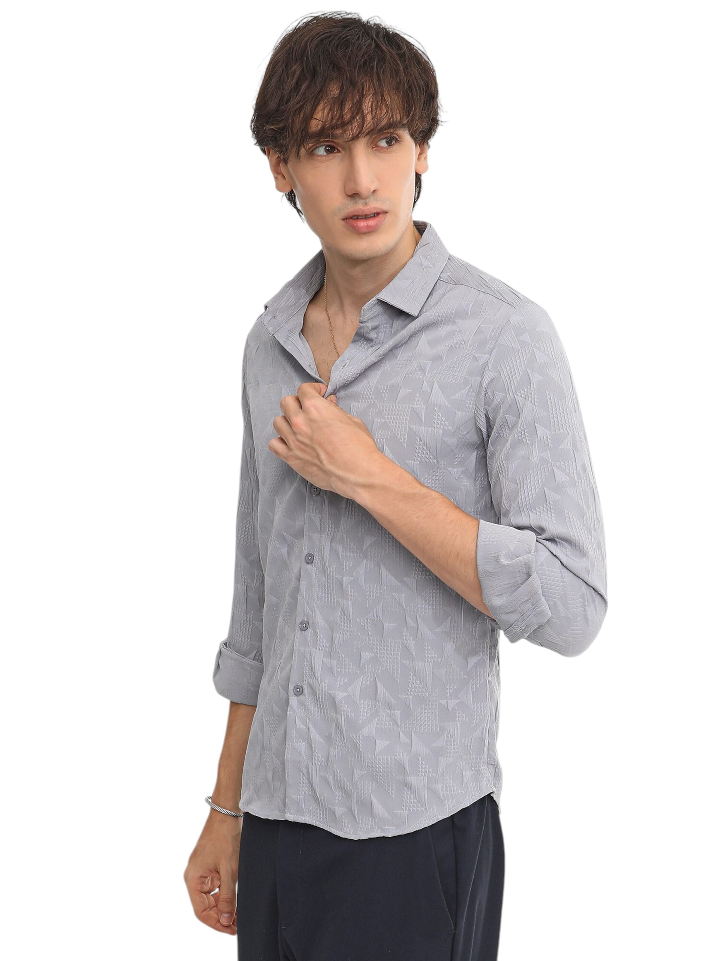 Campus Sutra Rovný strih Košeľa 'Tianna' - Sivá