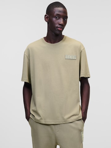 Maglietta 'Ikonik 2.0' di Karl Lagerfeld in beige: frontale