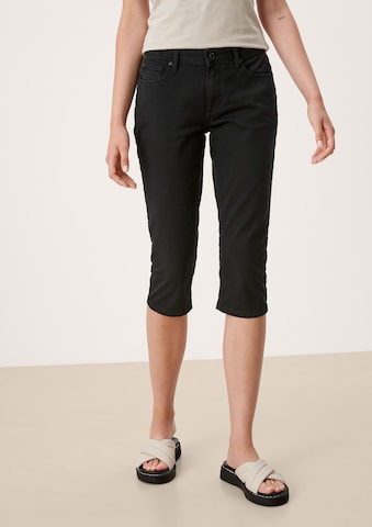 QS Skinny Jeans ' CATIE ' in Zwart: voorkant