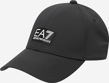 Cappello da baseball di EA7 Emporio Armani in nero: frontale