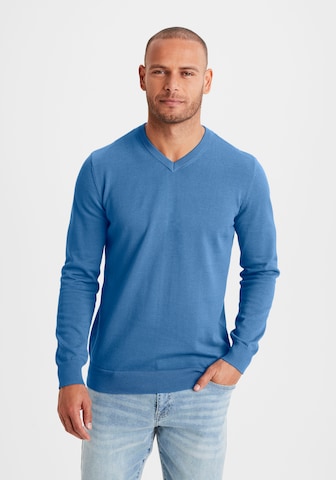 H.I.S Pullover 'EM LBG' in Blau: Vorderseite