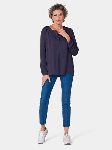 Goldner Bluse in Blau