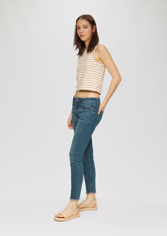 Skinny Pantaloni de la QS pe albastru