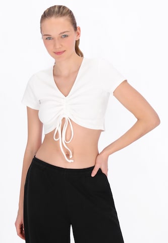 T-shirt myMo ATHLSR en blanc : devant