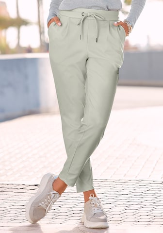 LASCANA Regular Pants in Green: front