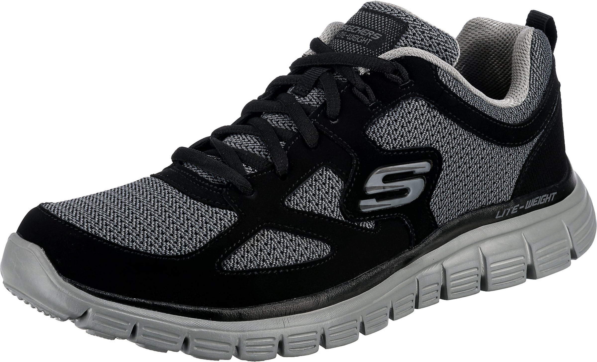SKECHERSNiske tenisice 'BURNS - AGOURA' - crna boja: prednji dio