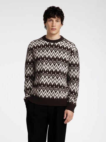 Pull-over 'SLHPine' SELECTED HOMME en marron : devant