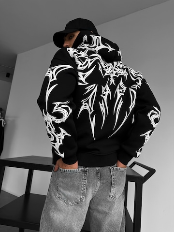 Sweat-shirt 'Oversize Mafia Tribal Hoodie - Black' Kleidermafia en noir