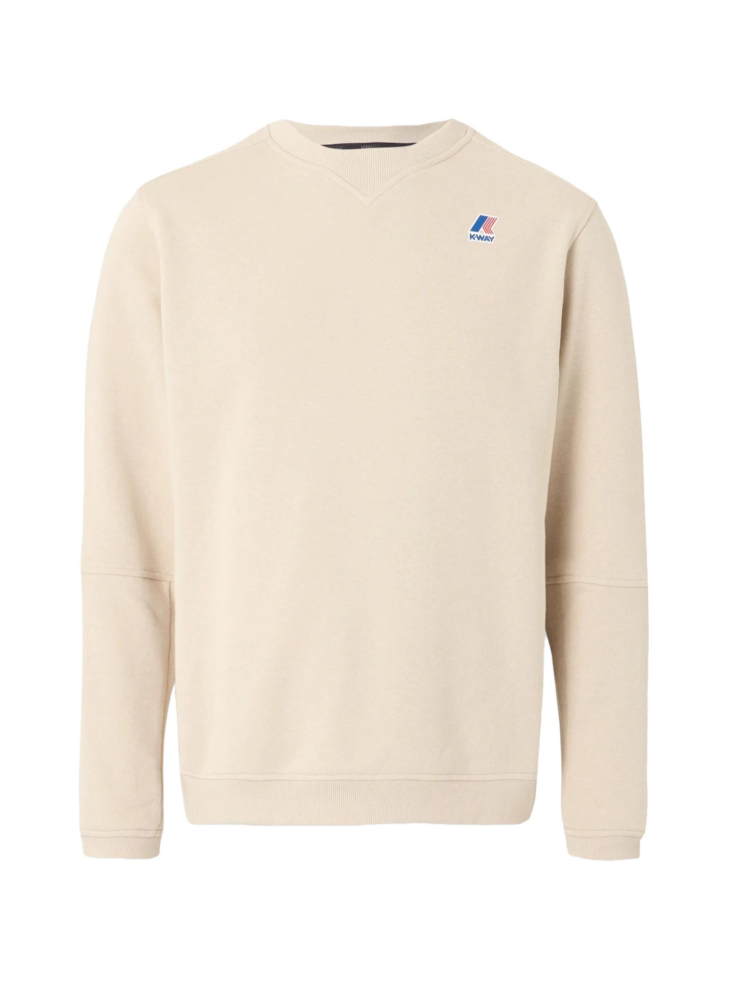 Sweat-shirt 'FELPA NAEL POLY COTTON' K-Way en beige : devant