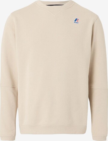 Sweat-shirt 'FELPA NAEL POLY COTTON' K-Way en beige : devant