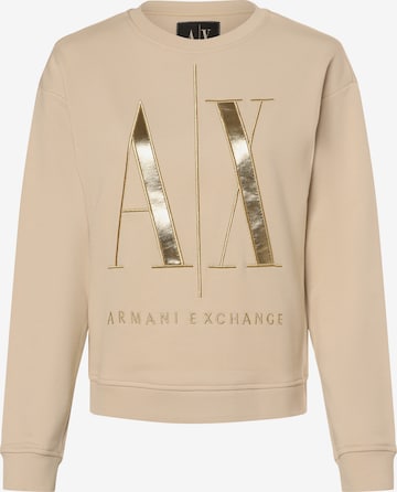 ARMANI EXCHANGE Sweatshirt in Beige: front