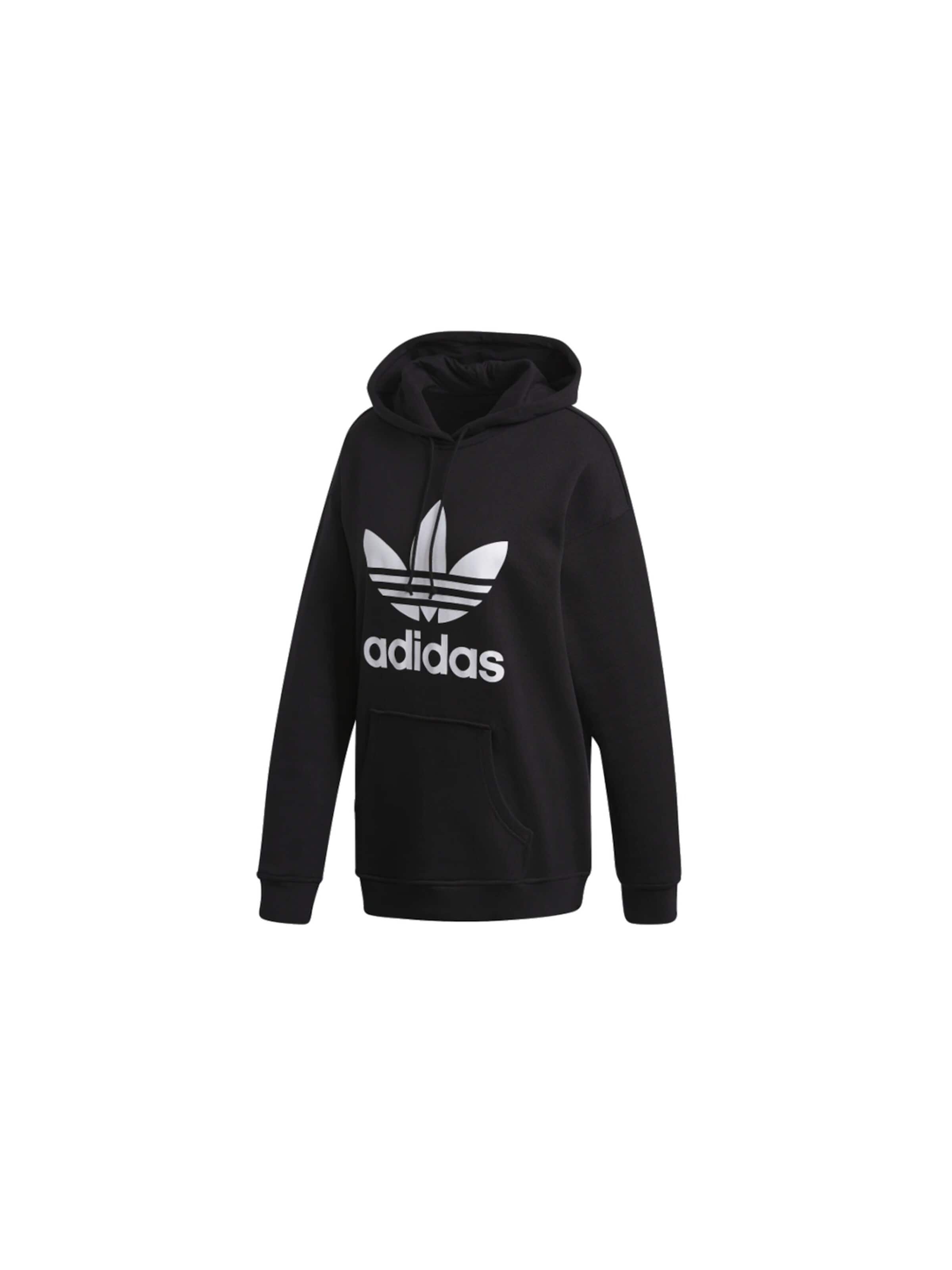 ADIDAS ORIGINALS Sweatshirt 'adidas Trefoil Hoodie' in Zwart: voorkant
