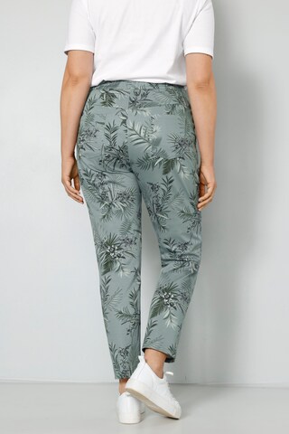 MIAMODA Slim fit Pants in Green