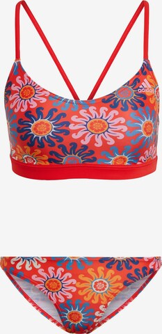 ADIDAS SPORTSWEAR Bustier Sportbikini 'Farm Rio' in Rot: predná strana