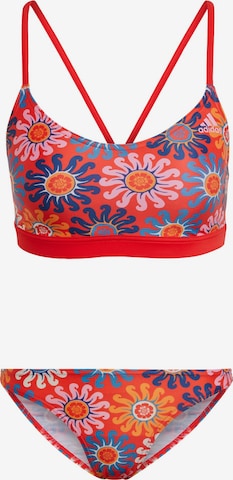 ADIDAS SPORTSWEAR Bustier Sport bikini 'Farm Rio' - piros: elől