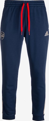 ADIDAS PERFORMANCE Tapered Workout Pants 'Arsenal DNA' in Blue: front