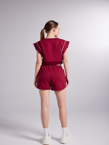 HOLLY LOLLY Loosefit Kalhoty – červená