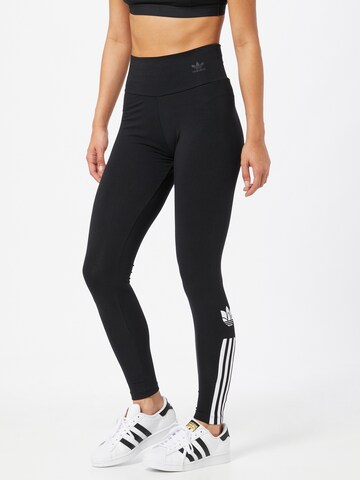 ADIDAS ORIGINALS Skinny Leggings 'Adicolor Trefoil' in Schwarz: predná strana