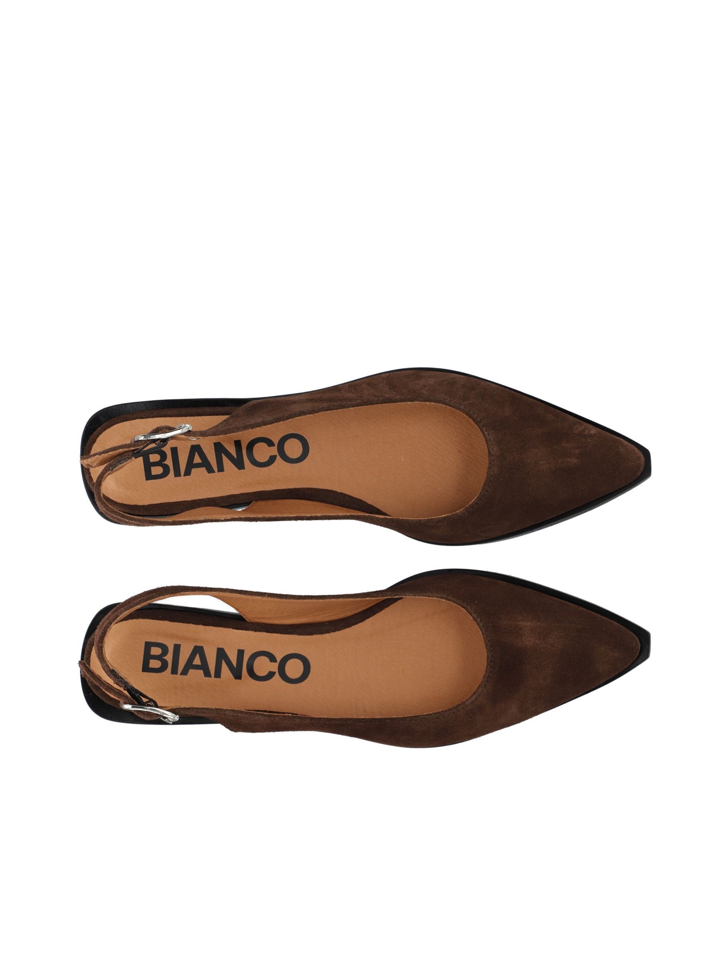 Décolleté sling di Bianco in marrone