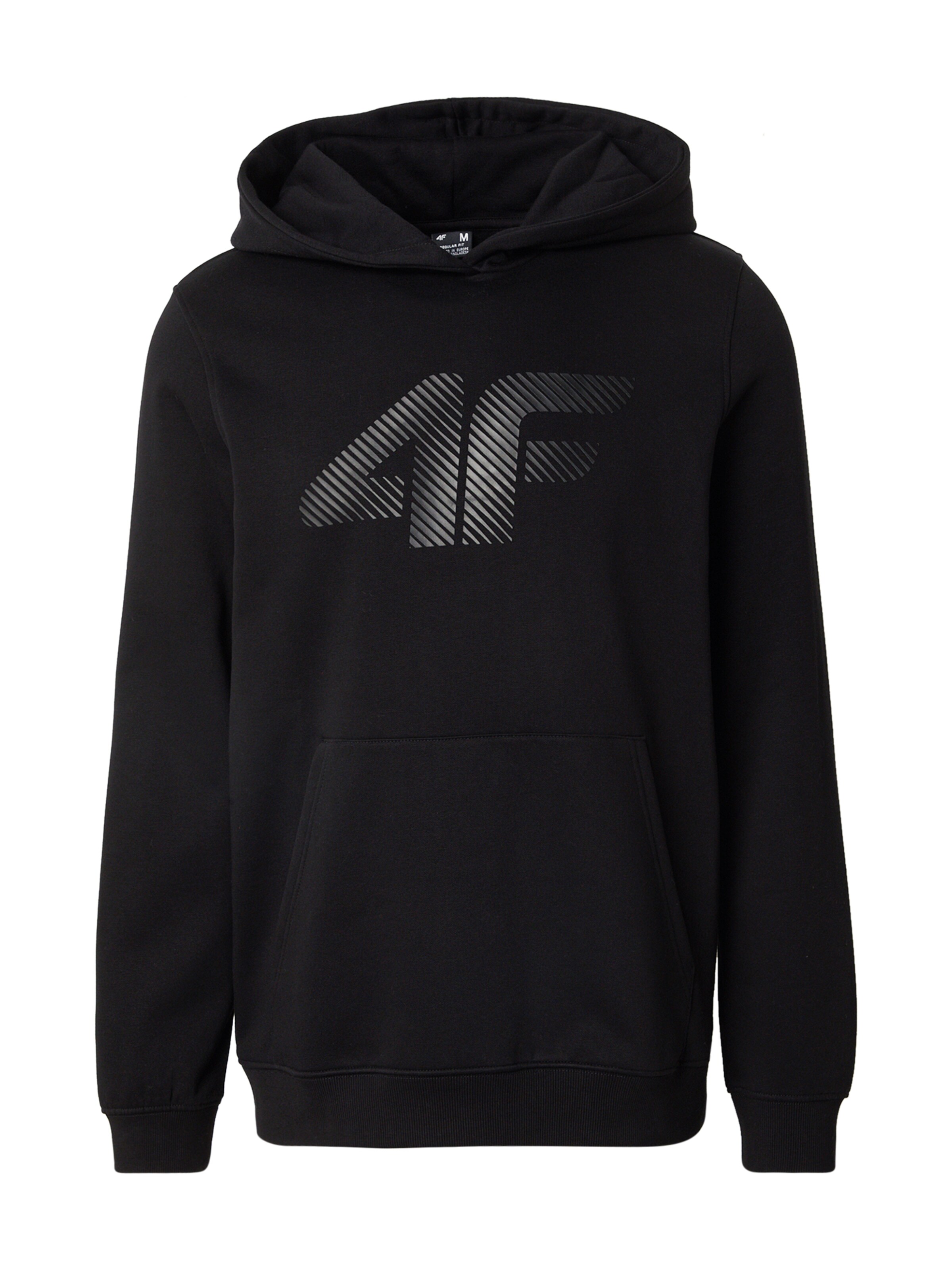 4F Sportovní mikina – černá: přední strana