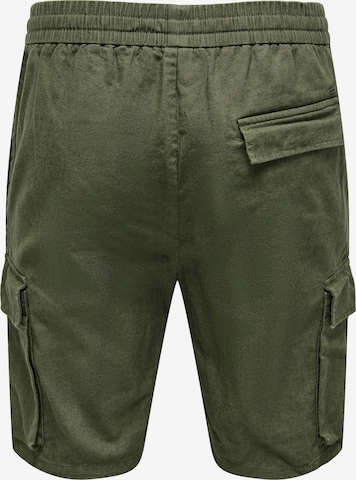 Only & Sons Regular Cargo Pants 'Sinus' in Green