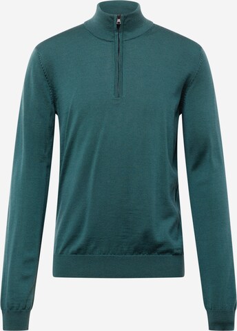 HUGO Sweater 'San Quirin' in Green: front