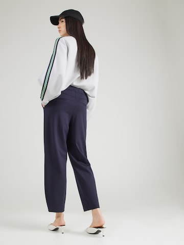 s.Oliver - Tapered Calças com pregas em azul