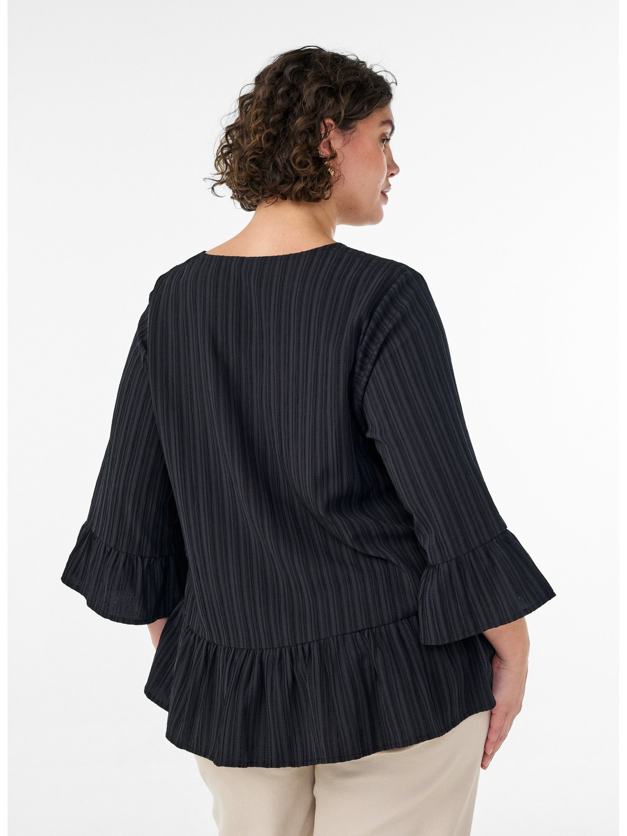 Zizzi Bluse 'MYASHA' i sort