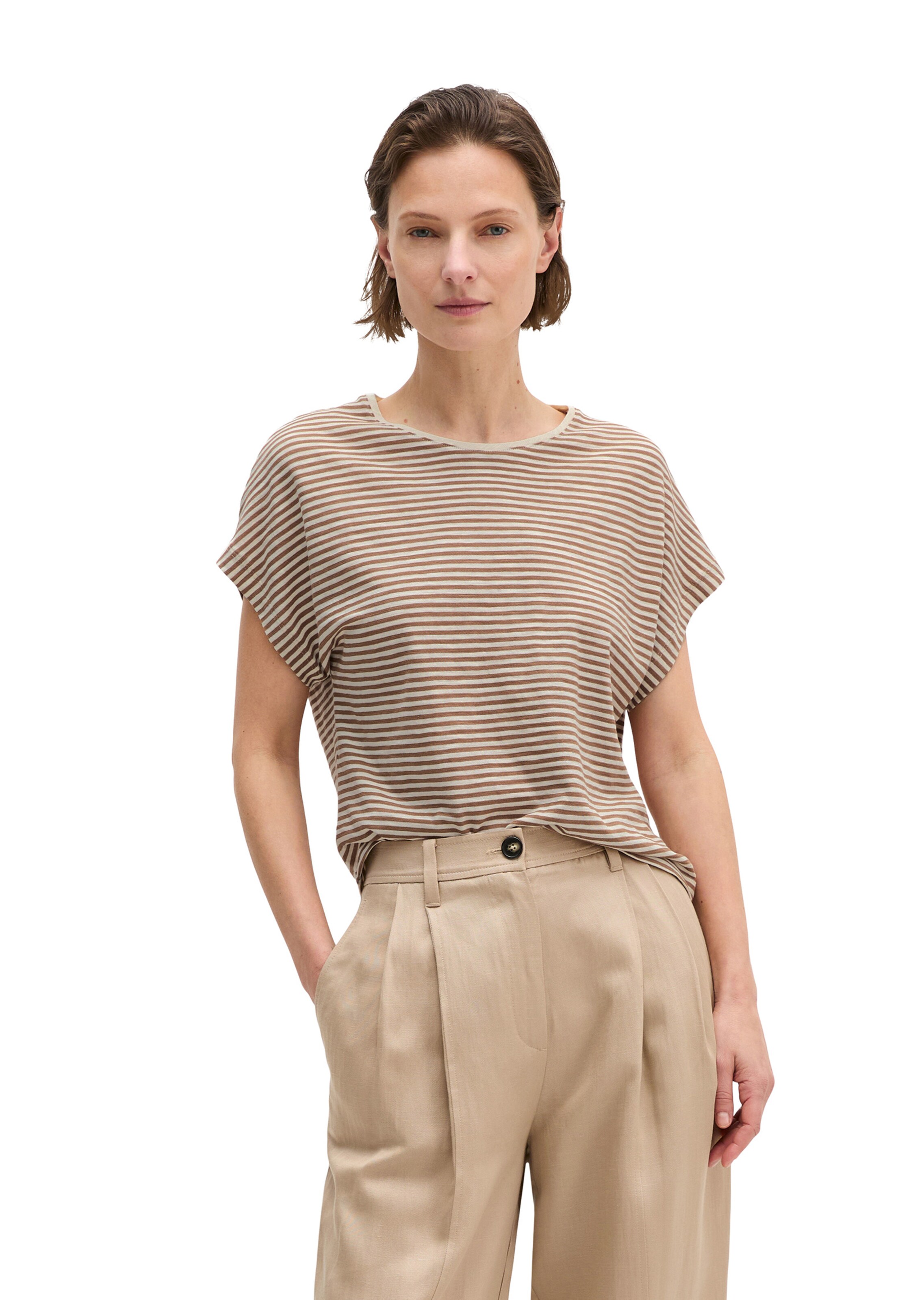 Marc O'Polo Shirt in Brown: front