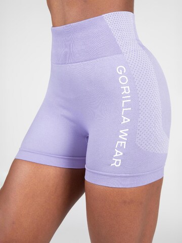 Skinny Pantalon de sport 'Selah' Gorilla Wear en violet : devant