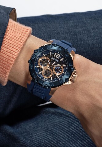 Montre à affichage analogique 'Contender' GUESS en bleu