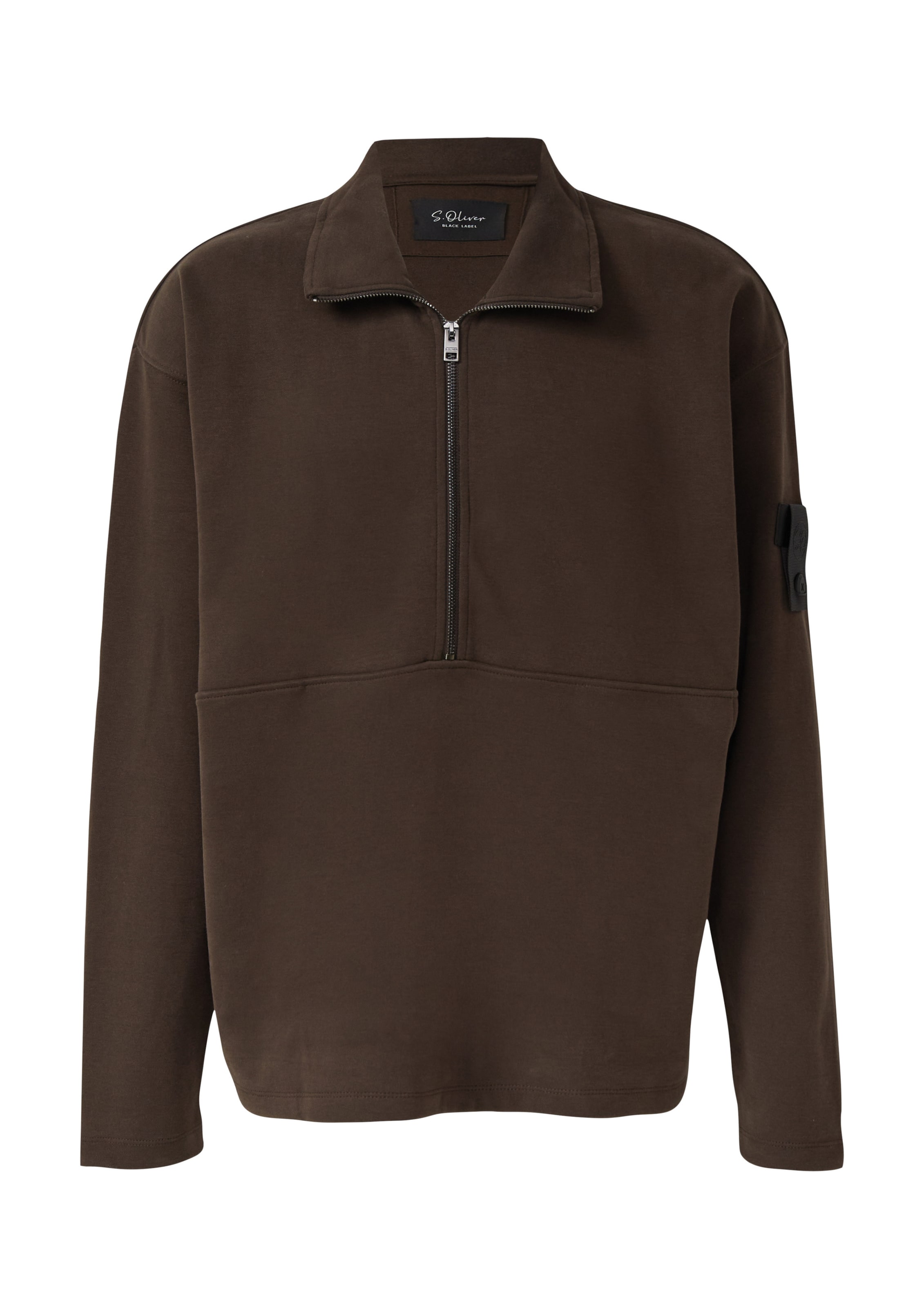 Sweat-shirt s.Oliver en marron : devant
