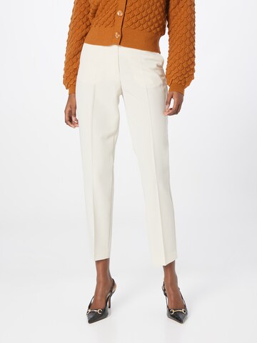 Sisley Regular Pleated Pants in Beige: front