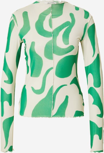 Monki Тениска в зелено / перлено бяло, Преглед на продукта