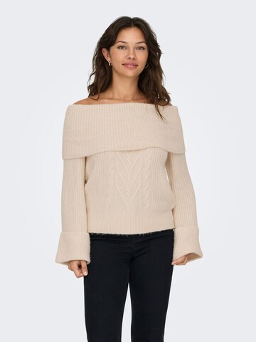Pull-over 'LUNA' ONLY en beige : devant