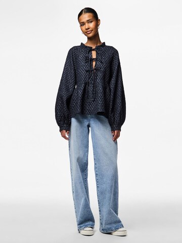 PIECES Blouse 'PCNIBE' in Blauw