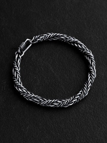 REYTEL Armband 'BRAID' in Zilver: voorkant