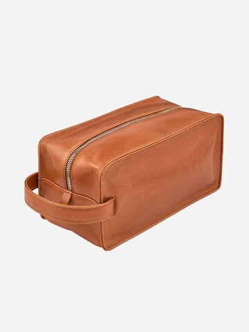 NEGOTIA Leather Toiletry bag 'Caldre' in Brown