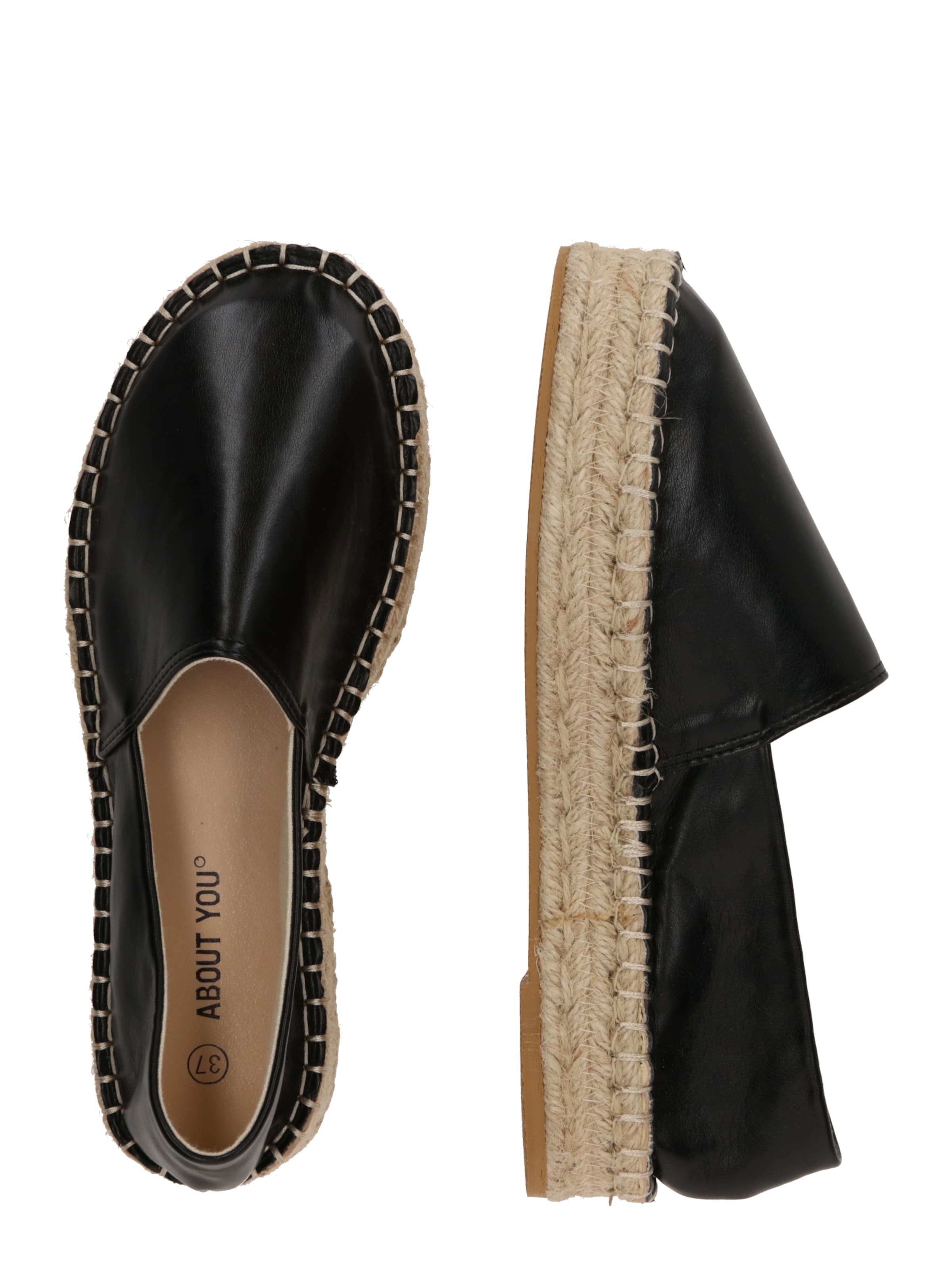 ABOUT YOU Espadrilky 'Larissa' - Čierna