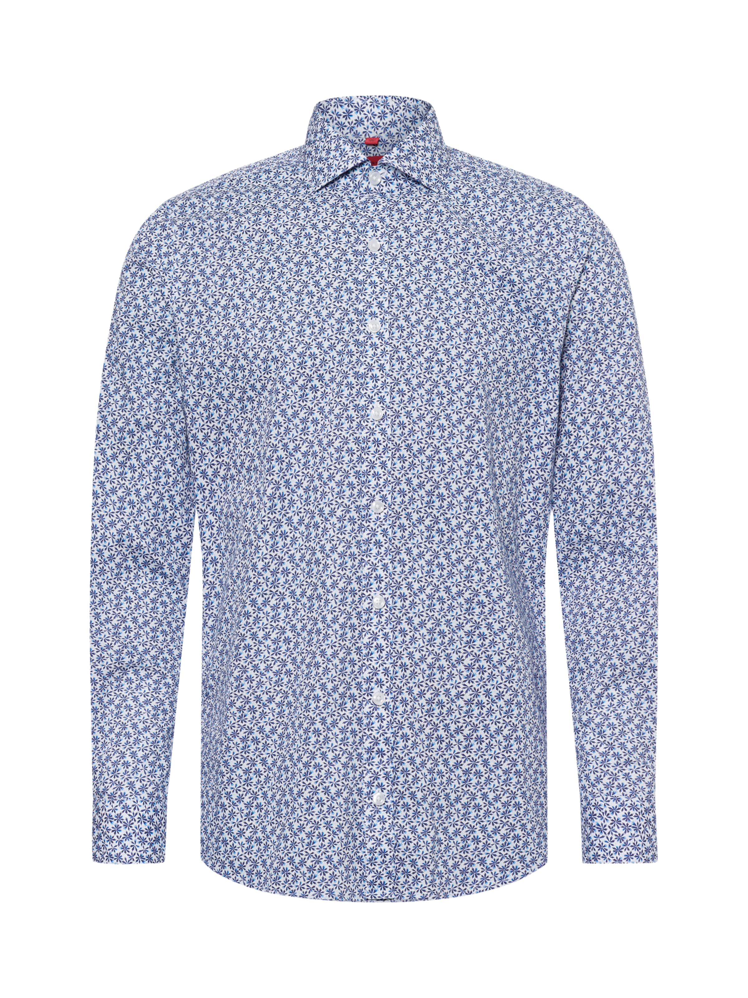 Finshley & Harding Slim Fit Hemd in Blau: Vorderseite