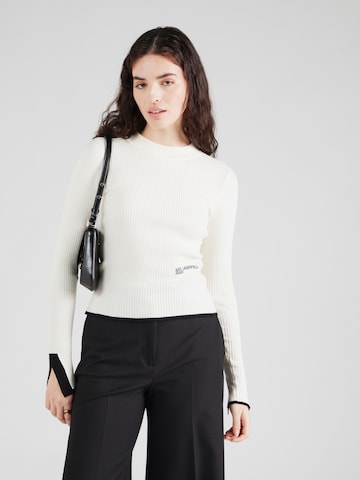 KARL LAGERFELD JEANS Sweater in White: front